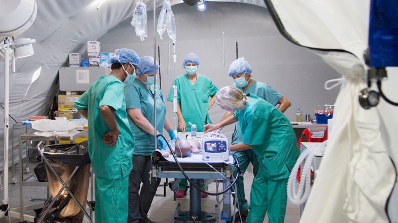 Finlands Röda Kors fältsjukhus sätts upp i Tammerfors för certifiering – expertis inom katastrofhälsa är viktig också i Finland