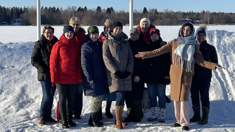 Frivillig Vira Nabilska ledde den första kursen på ukrainska inom projektet Tryggt sinne